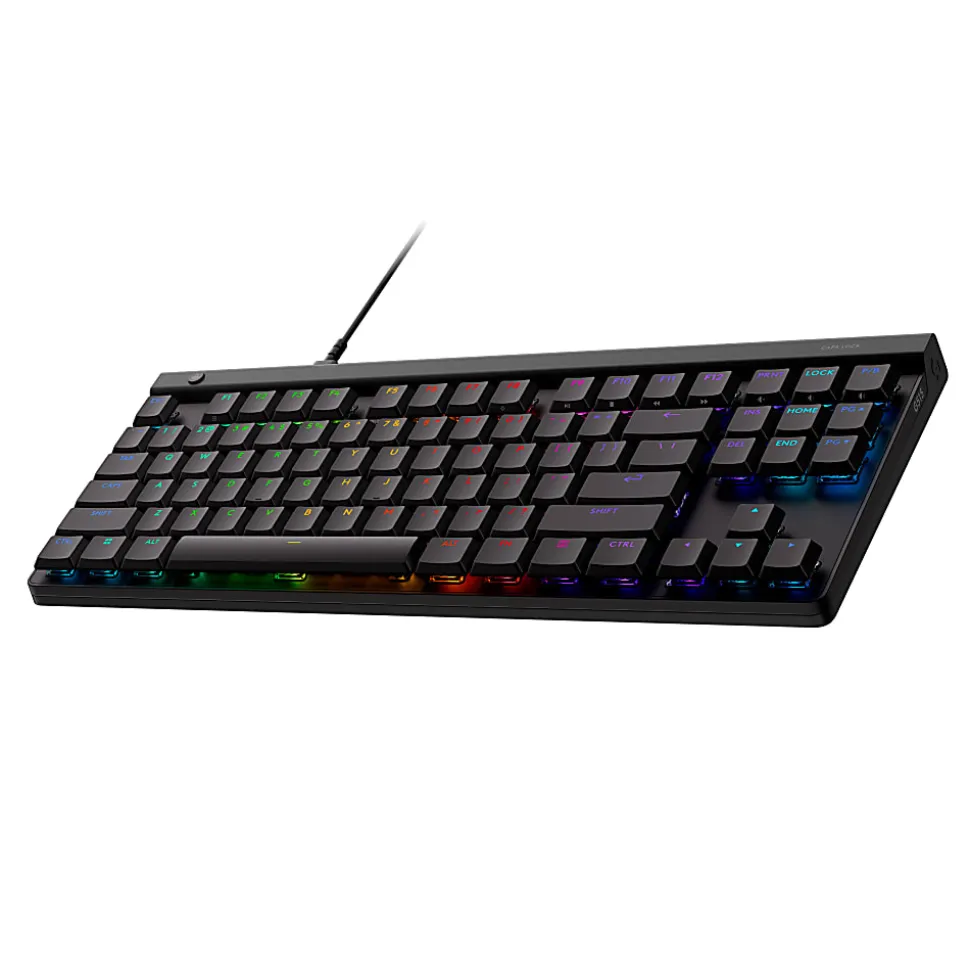 Logitech G515 TKL Wired Low Profile Gaming Keyboard, Fully Customizable RGB, Double-Shot PBT Keycaps, Tactile/Brown Switches