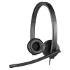 Logitech® H570E USB Stereo Headset, Black