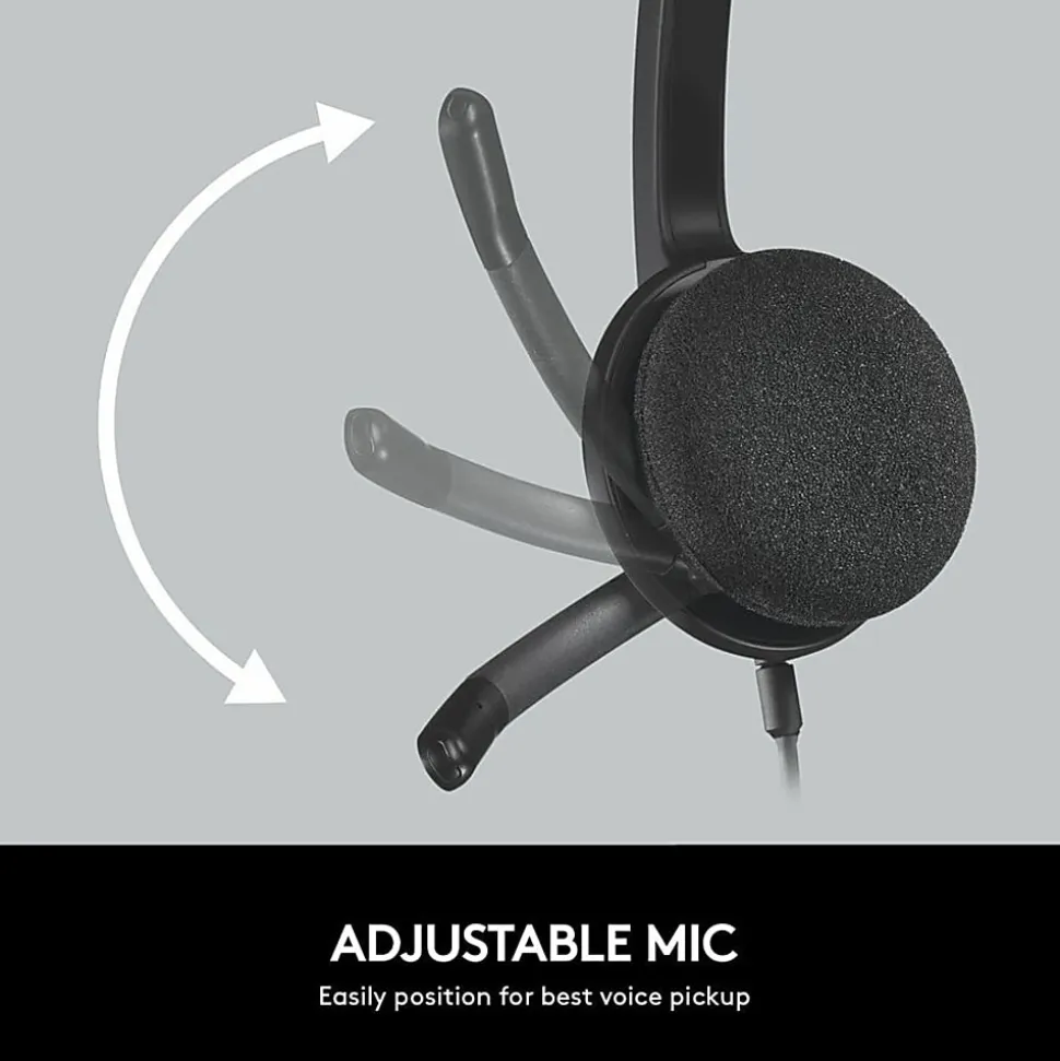 Logitech® H340 USB Headset, Black