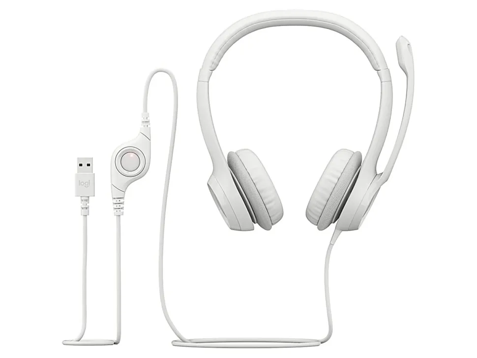 Logitech® H390 Wired Headset For PC/Laptop, Off-White, 981-001285