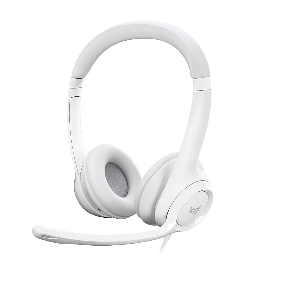 Logitech® H390 Wired Headset For PC/Laptop, Off-White, 981-001285