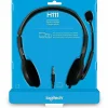 Logitech H111 Wired Headset, Stereo Headphones with Noise-Cancelling Microphone, 3.5 mm Audio Jack