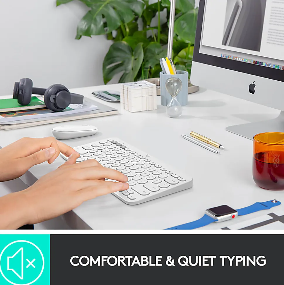 Logitech® K380 Multi-Device Bluetooth® Keyboard, Off White, 920-009600