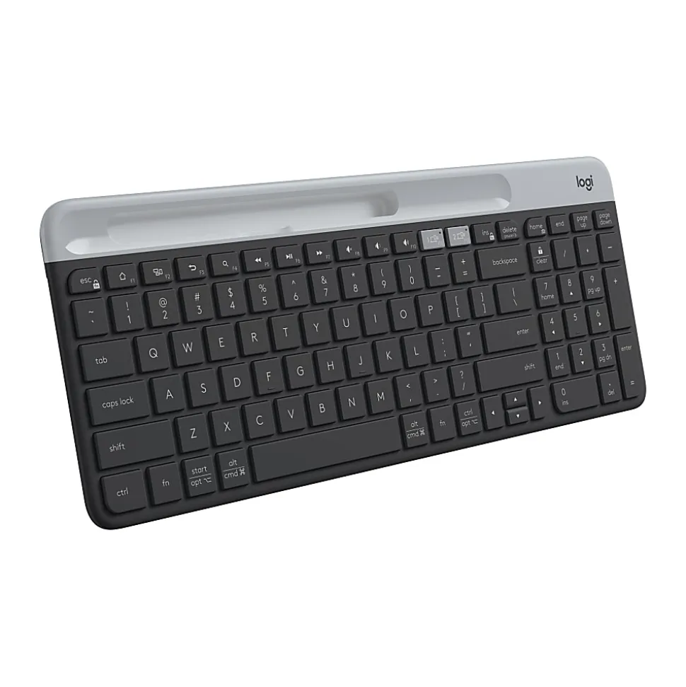 Logitech K585 Multi-Device Slim Wireless Keyboard, Built-in Cradle - 920011479