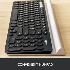 Logitech® K780 Multi-Device Wireless Keyboard, Full Size, Black/White, 920-008149