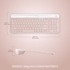 Logitech K585 Slim Multi-Device Wireless Keyboard - Wireless Connectivity - Bluetooth/RF - 2.40 GHz - 920011477