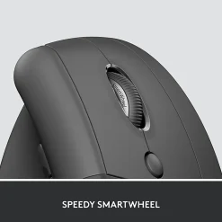Logitech Lift for Business, Vertical Ergonomic Mouse, Wireless, Bluetooth, Logi Bolt USB, Quiet clicks, Graphite - 910006491