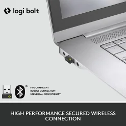 Logitech Lift for Business, Vertical Ergonomic Mouse, Wireless, Bluetooth, Logi Bolt USB, Quiet clicks, Graphite - 910006491