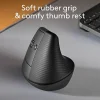 Logitech Lift Left Vertical Ergonomic Mouse, Left-handed, Wireless, Bluetooth or Logi Bolt USB, Quiet clicks, Graphite - 910006467
