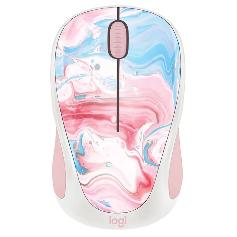 Logitech® M317C Limited Edition Wireless Mouse, 22% Recycled, Cotton Candy, 910-007055