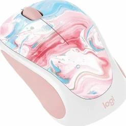 Logitech® M317C Limited Edition Wireless Mouse, 22% Recycled, Cotton Candy, 910-007055