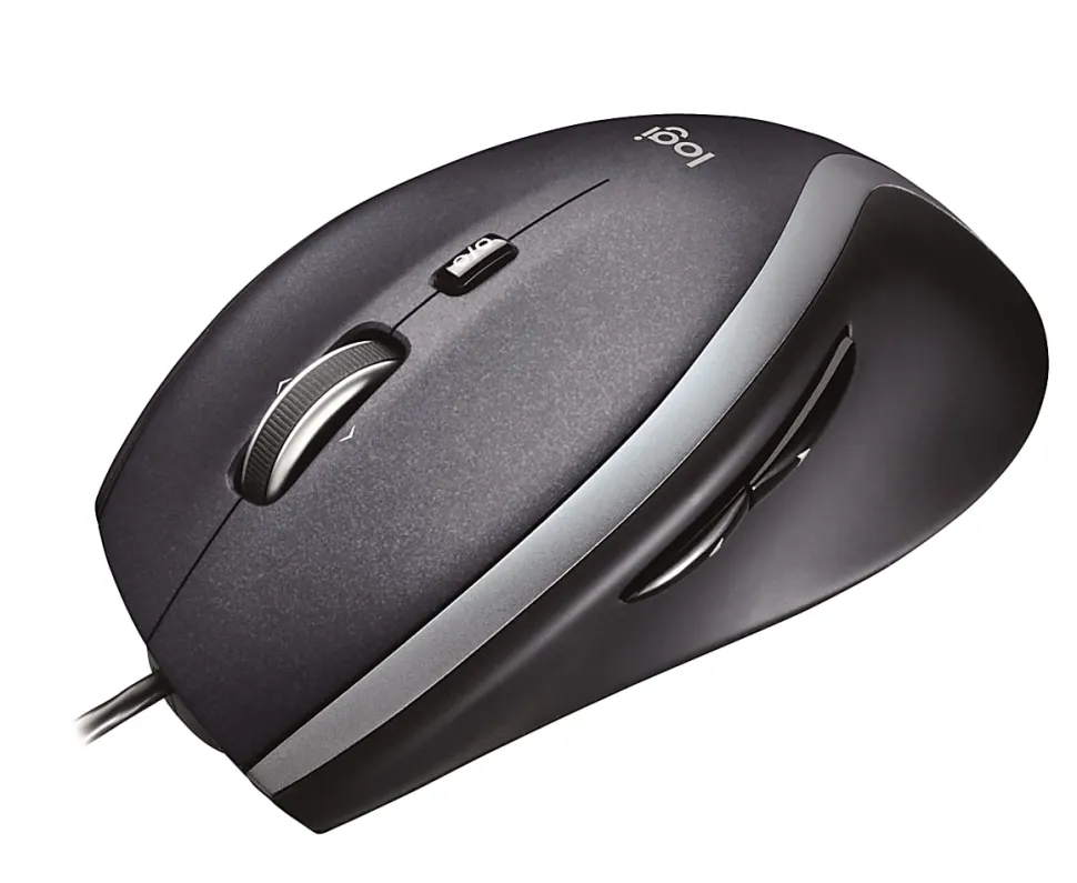 Logitech® M500 Corded Laser Mouse With Hyperscroll, black