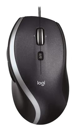 Logitech® M500 Corded Laser Mouse With Hyperscroll, black