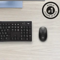 Logitech® M190 Full Size Ambidextrous Wireless Mouse, Charcoal