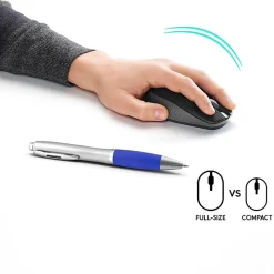 Logitech® M190 Full Size Ambidextrous Wireless Mouse, Charcoal