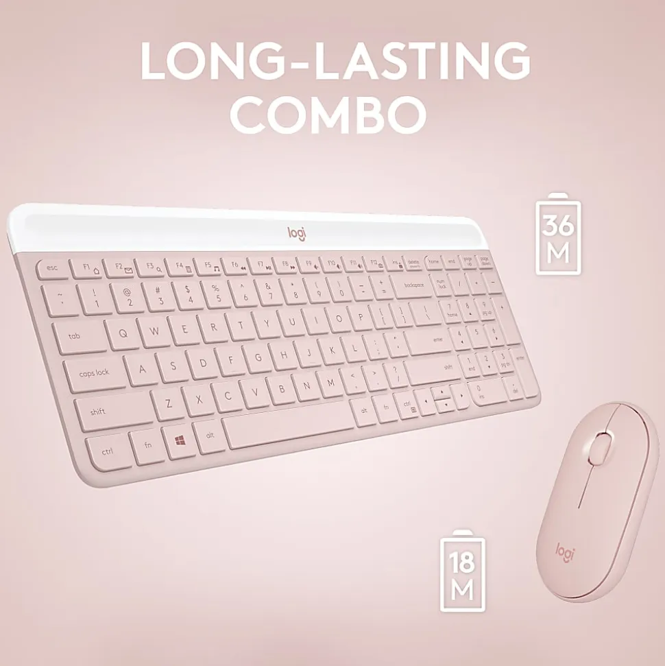 Logitech MK470 Keyboard & Mouse - USB Mechanical Wireless RF 2.40 GHz Keyboard - USB Wireless RF Mouse - 920011311