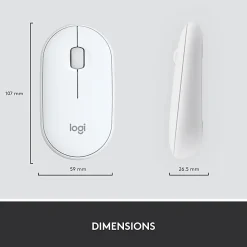 Logitech MK470 Slim Wireless Keyboard and Mouse Combo - Modern Compact Layout, Ultra Quiet - Off White