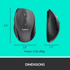 Logitech® MK710 Wireless Straight Full Size Keyboard & Right-Handed Optical Mouse, Black