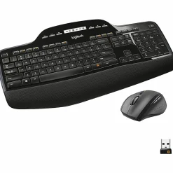 Logitech® MK710 Wireless Straight Full Size Keyboard & Right-Handed Optical Mouse, Black