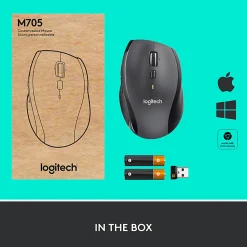 Logitech® M705 Marathon Wireless Mouse, Black