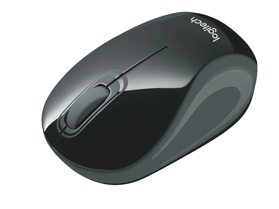 Logitech® M187 Mini Wireless Optical Mouse, Black, 910-002726