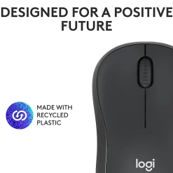 Logitech® M240 Silent Bluetooth® Wireless Mouse, 48% Recycled, Graphite, 910-007113