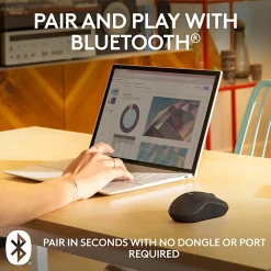 Logitech® M240 Silent Bluetooth® Wireless Mouse, 48% Recycled, Graphite, 910-007113
