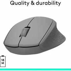 Logitech® M330 Silent Plus Wireless Mouse, Silver