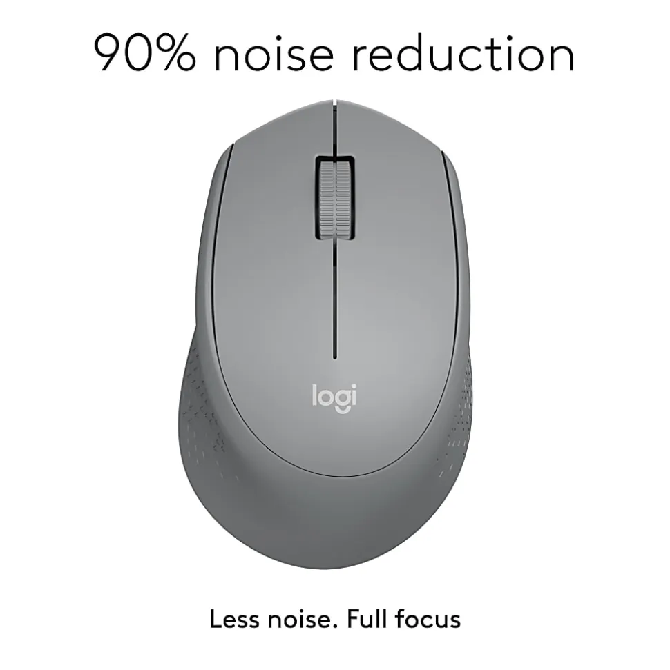 Logitech® M330 Silent Plus Wireless Mouse, Silver