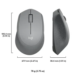 Logitech® M330 Silent Plus Wireless Mouse, Silver