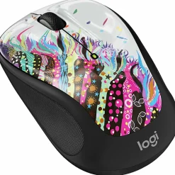 Logitech M325s Wireless Mouse, 2.4 GHz with USB Receiver, 1000 DPI Optical Tracking, Celebration Black - 910-006828