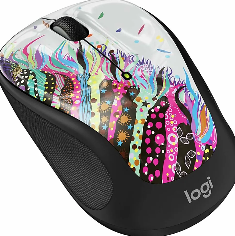 Logitech M325s Wireless Mouse, 2.4 GHz with USB Receiver, 1000 DPI Optical Tracking, Celebration Black - 910-006828