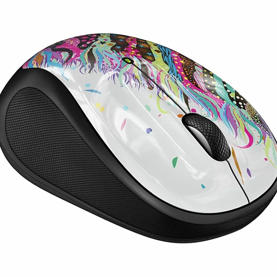Logitech M325s Wireless Mouse, 2.4 GHz with USB Receiver, 1000 DPI Optical Tracking, Celebration Black - 910-006828