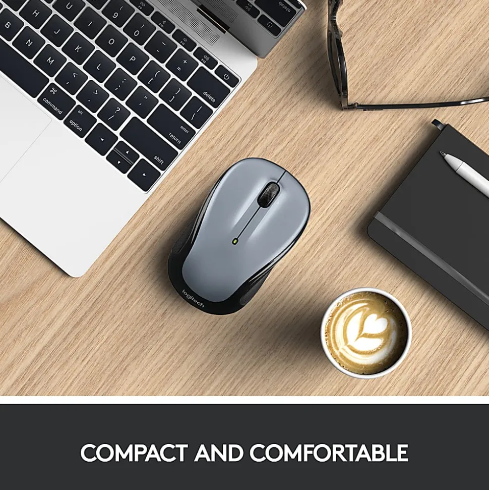 Logitech® M325s Wireless Optical Mouse, Silver