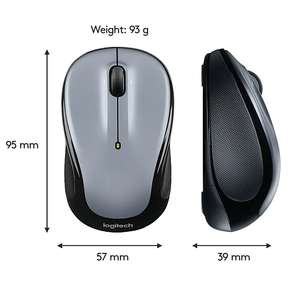 Logitech® M325s Wireless Optical Mouse, Silver