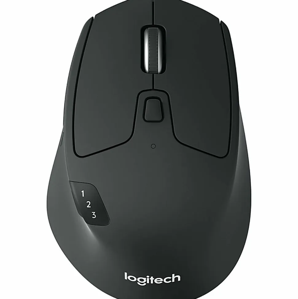 Logitech® M720 Triathlon Multi-Device Wireless Mouse, Black/Gray, 910-004790