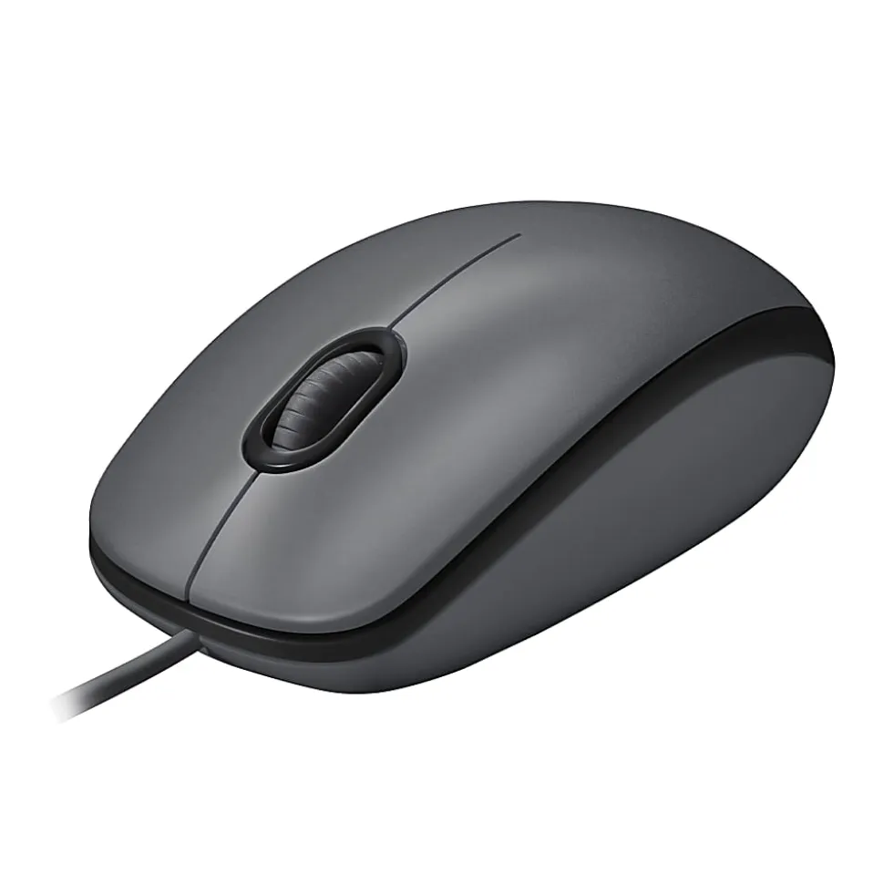 Logitech M100 Wired USB Mouse, Gray