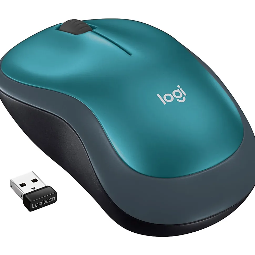 Logitech® M185 Wireless Mouse, Blue, 910-003636