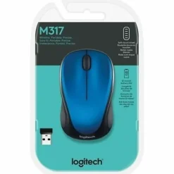 Logitech® M317 Wireless Mouse, Steel Blue