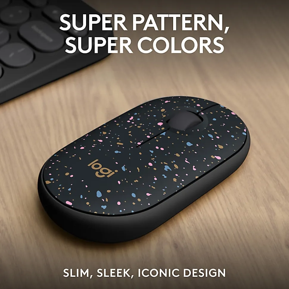 Logitech M340 Wireless Mouse with Limited Edition, USB Receiver and Silent Clicks, Portable Wireless Mouse, Speckles