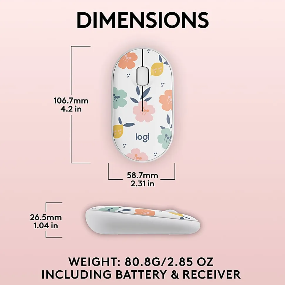 Logitech M340 Wireless Mouse with Limited Edition, USB Receiver and Silent Clicks, Portable Wireless Mouse - 910007280