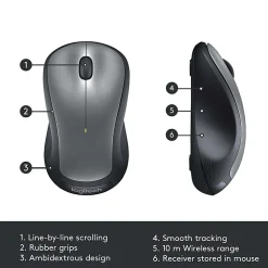 Logitech® M310 Wireless Optical Mouse, Silver