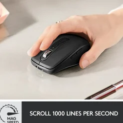 Logitech MX Anywhere 3 Compact Performance Mouse, Wireless, Comfort, Fast Scrolling, Any Surface, Portable, 4000DPI, Customizable Buttons, US
