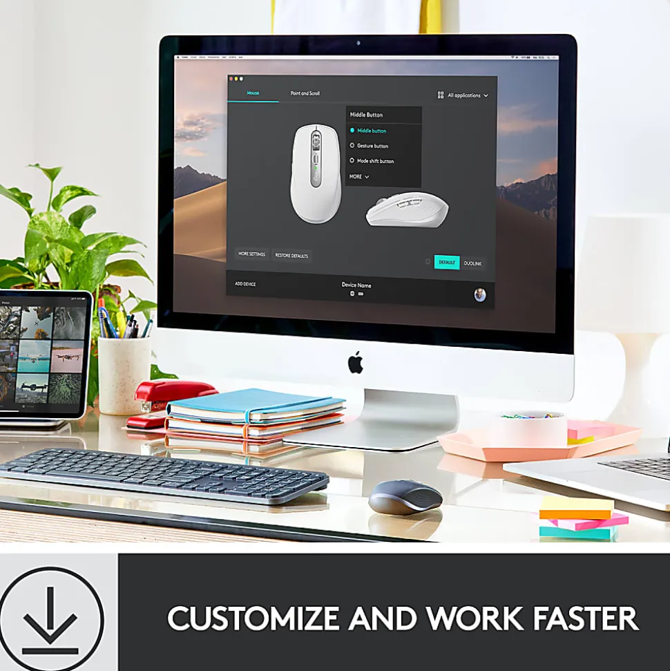 Logitech MX Anywhere 3 Compact Performance Mouse, Wireless, Comfort, Fast Scrolling, Any Surface, Portable, 4000DPI, Customizable Buttons, US