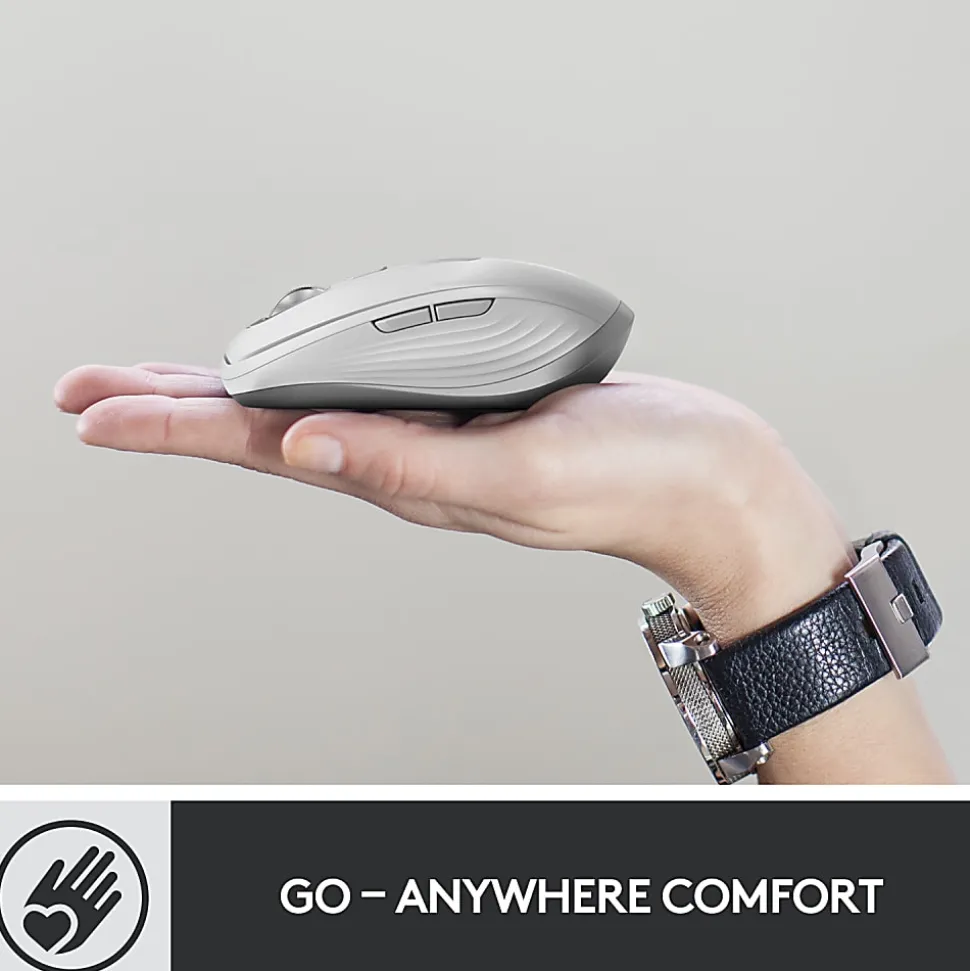 Logitech MX Anywhere 3 Compact Performance Mouse, Wireless, Comfort, Fast Scrolling, Any Surface, Portable, 4000DPI, Customizable Buttons, US