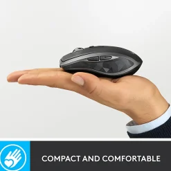 Logitech MX Anywhere 2S Mouse - Darkfield - Wireless - 33 ft - Bluetooth/Radio Frequency - Rechargeable - 910007232