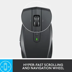 Logitech MX Anywhere 2S Mouse - Darkfield - Wireless - 33 ft - Bluetooth/Radio Frequency - Rechargeable - 910007232