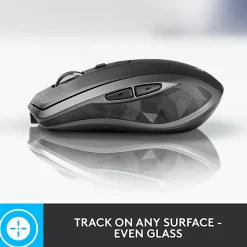 Logitech MX Anywhere 2S Mouse - Darkfield - Wireless - 33 ft - Bluetooth/Radio Frequency - Rechargeable - 910007232