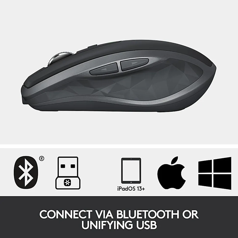 Logitech® MX Anywhere 2S Wireless Mouse, Graphite, 910-005132