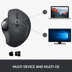 Logitech® MX ERGO PLUS Advanced Wireless Trackball Mouse, Black, 910-005178